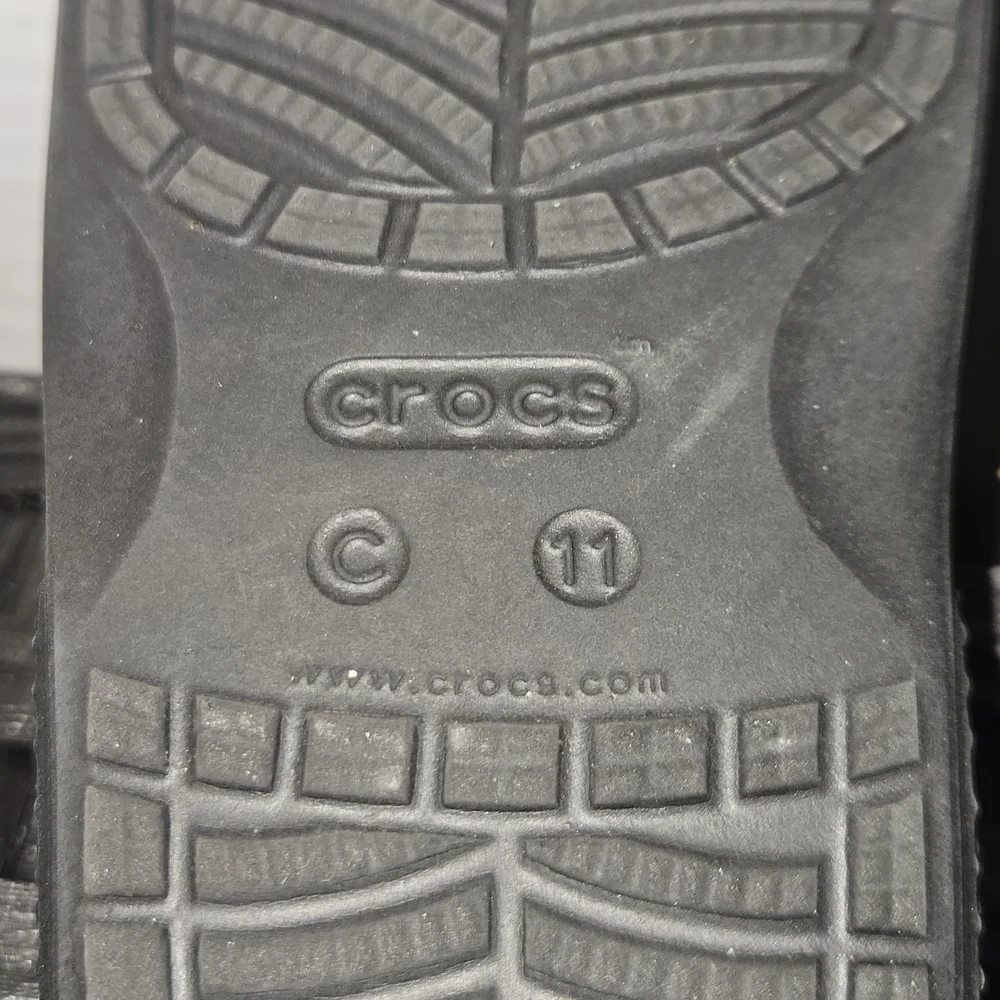 CROCS Kids Black Slide Sandals Size C11